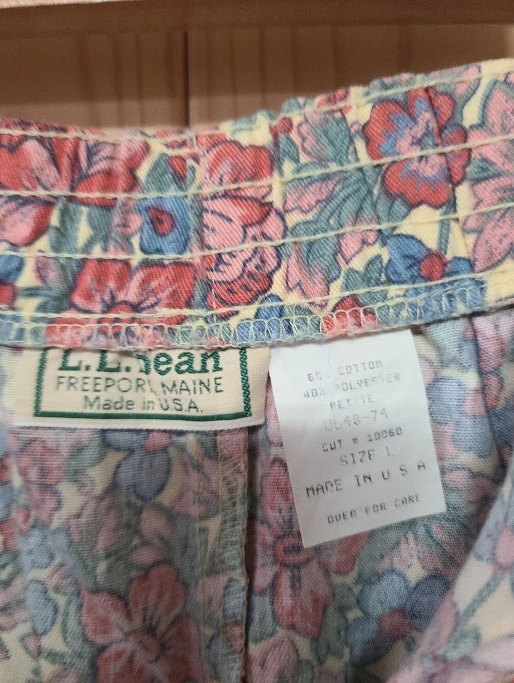Vintage L.L. Bean Pastel Floral Skirt